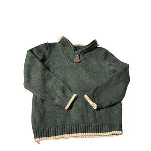 Janie and Jack Green Quarter-Zip Sweater – Size 2T
